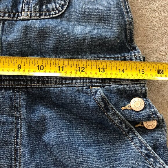 Gap Distressed Medium Wash Denim Overalls - Picture 12 of 16